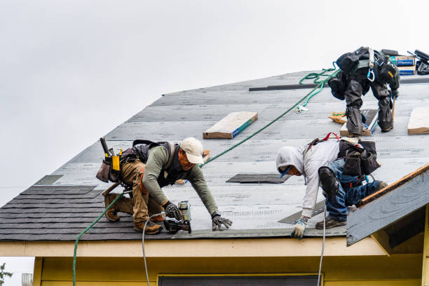 Professional Flat Roof Repair technician working in Hillsboro, IN